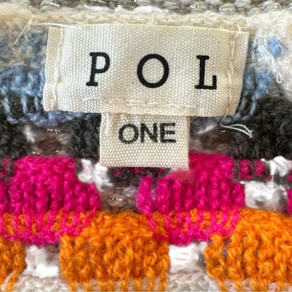 POL Crochet Knit One Size Duster Cardigan Open-Front Colorful Granny Square - Picture 4 of 5